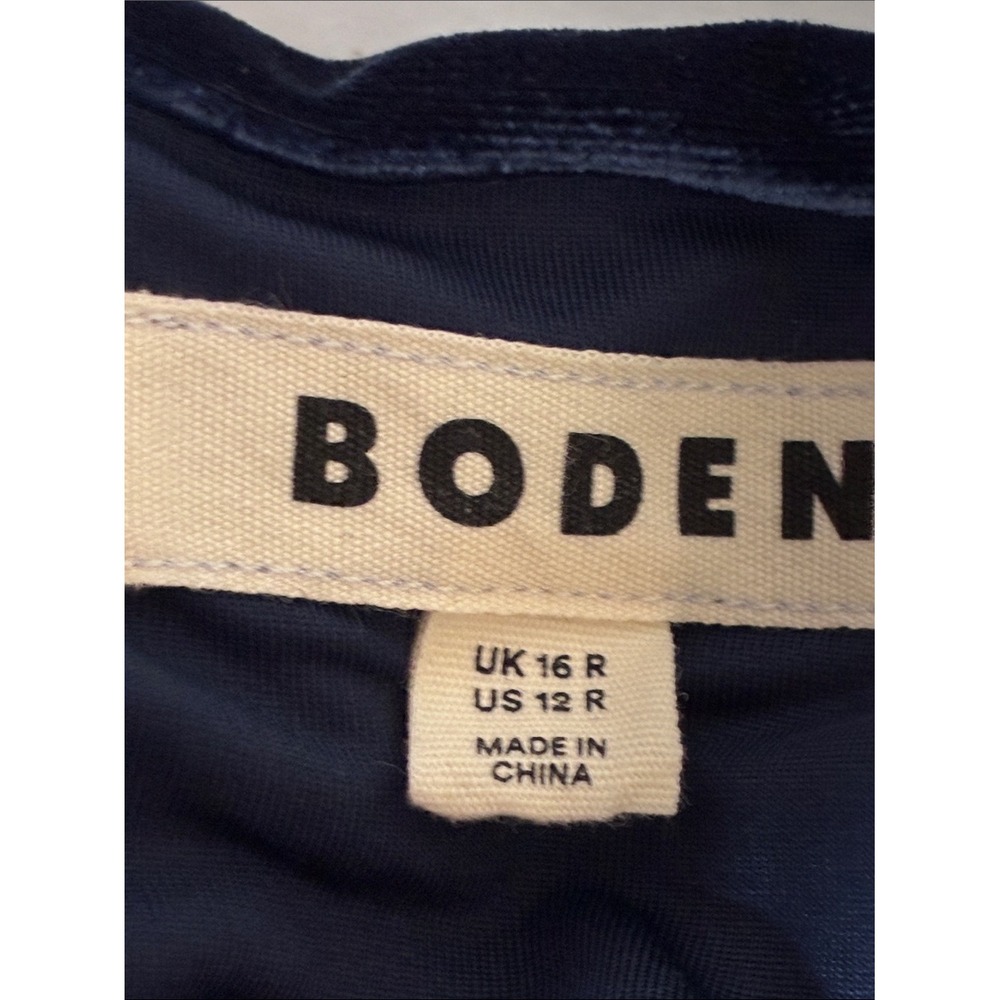 Boden 12R Navy Tilda Velvet Long Sleeve Midi Dress Quiet Luxury Mother of Groom - Picture 10 of 16